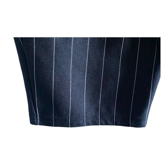 Boohoo Women's Black White High Waist Pinstripe Pants US 8 - Picture 7 of 11